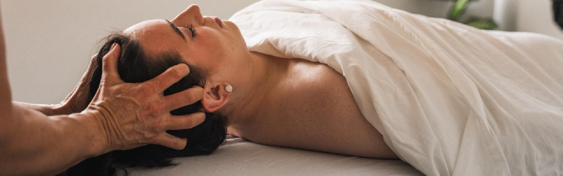 part of the head being massaged